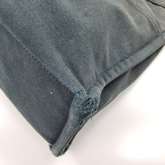 Hermes Fourre Tout Canvas Tote Bag Handbag Satchel Black Grey - Picture 9 of 16